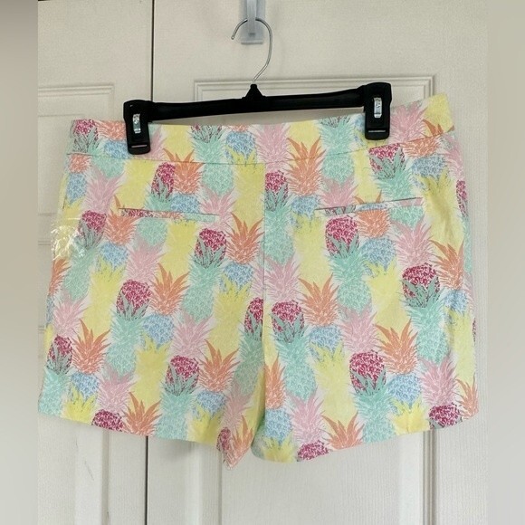 Cynthia Rowley shorts chino pineapple print size 12 women - Picture 2 of 7